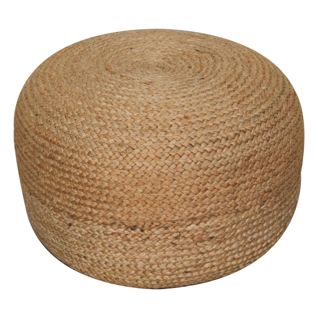 Natural Jute Pouffe-Smiddy Furniture