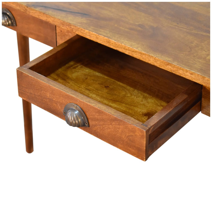 2 Drawer Chestnut Writing Desk - Smiddy Furniture