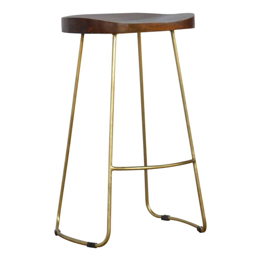 Gold Iron Bar Stool - Smiddy Furniture