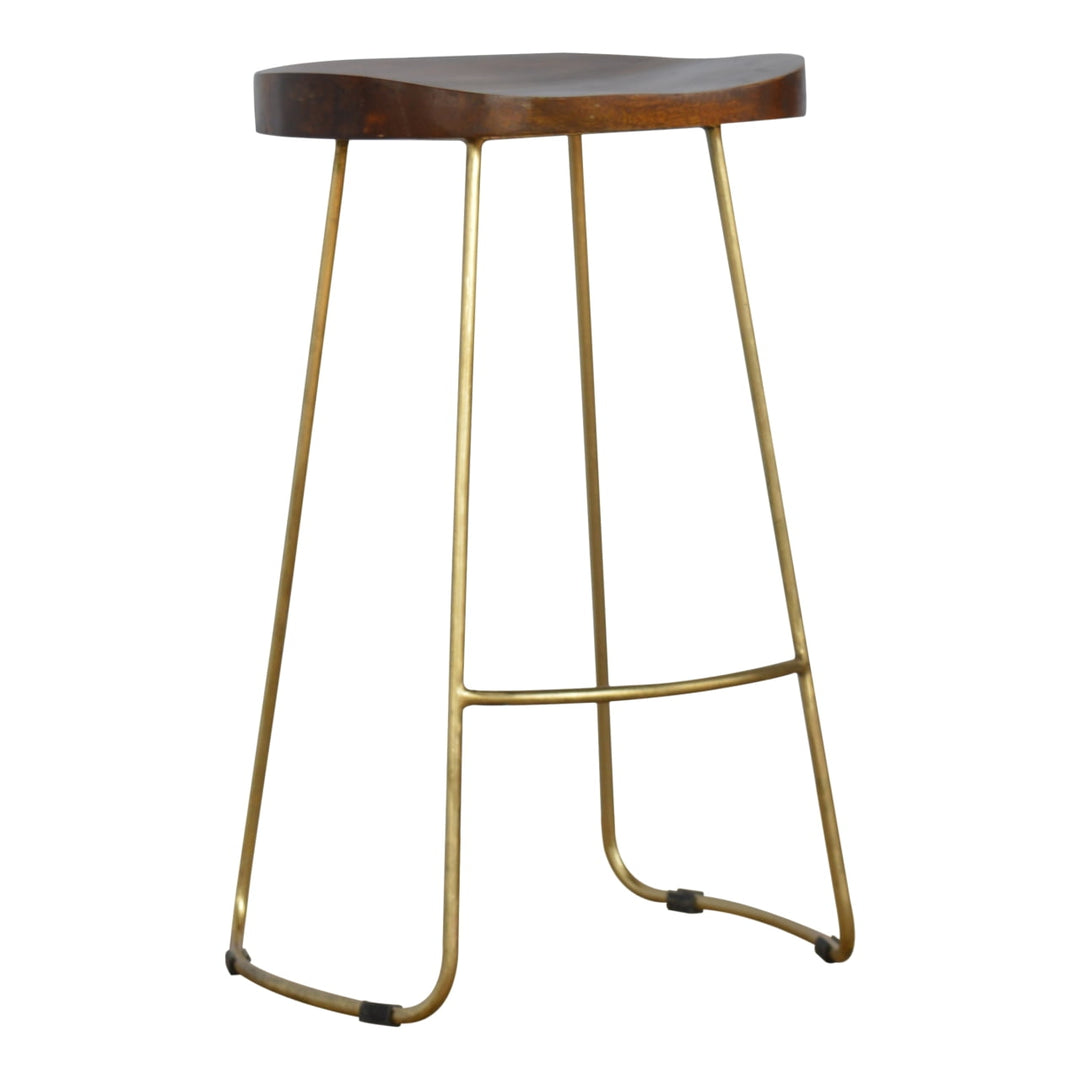 Gold Iron Bar Stool-Smiddy Furniture