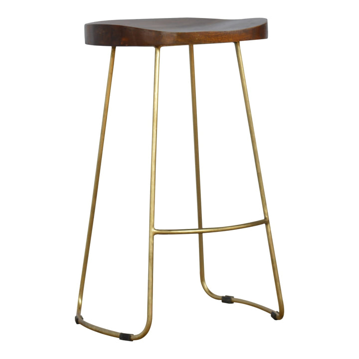 Gold Iron Bar Stool-Smiddy Furniture