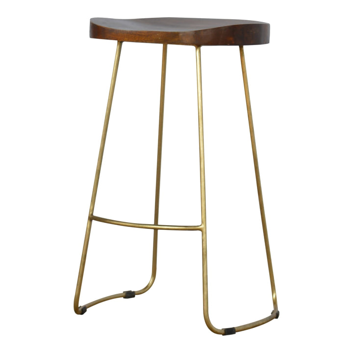 Gold Iron Bar Stool-Smiddy Furniture