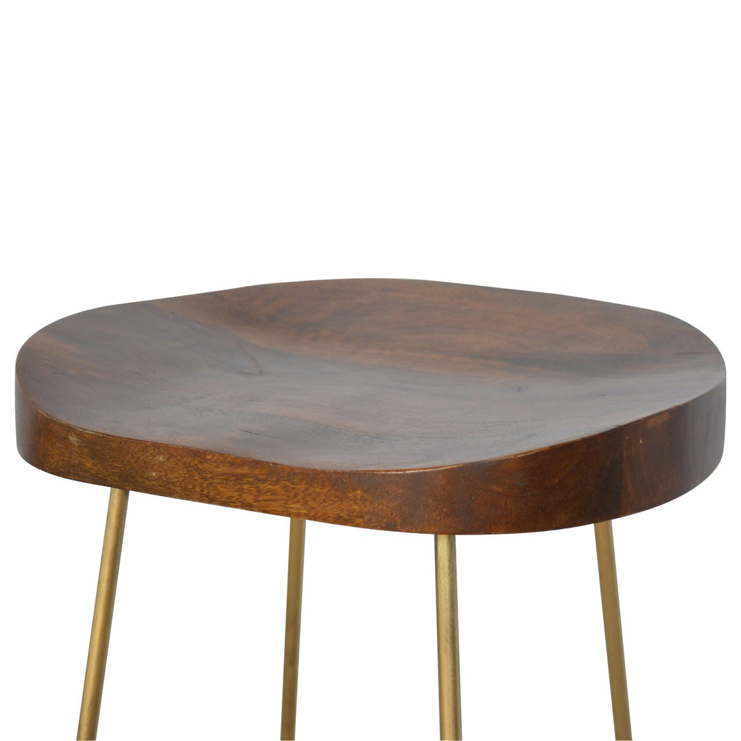 Gold Iron Bar Stool-Smiddy Furniture