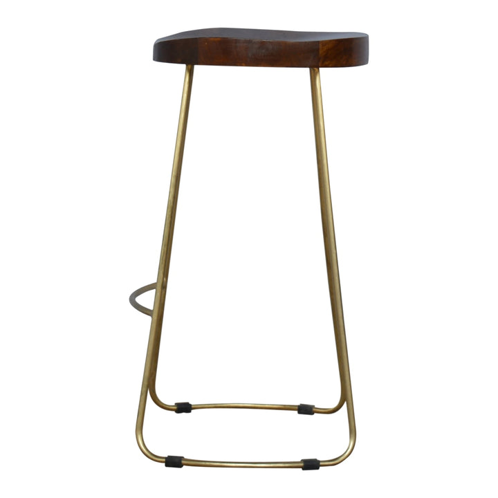 Gold Iron Bar Stool-Smiddy Furniture