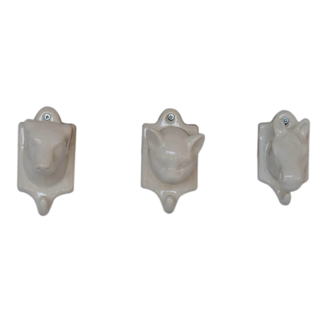 Assorted Animal Wall Hooks Set of 3 - Smiddy Furniture