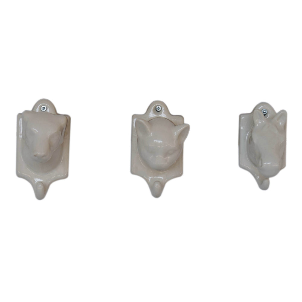 Assorted Animal Wall Hooks Set of 3 - Smiddy Furniture