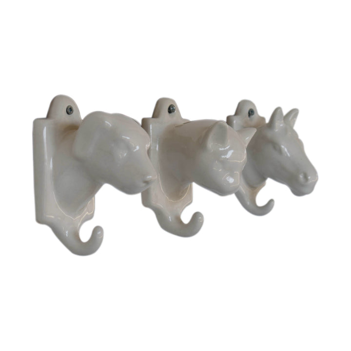 Assorted Animal Wall Hooks Set of 3 - Smiddy Furniture