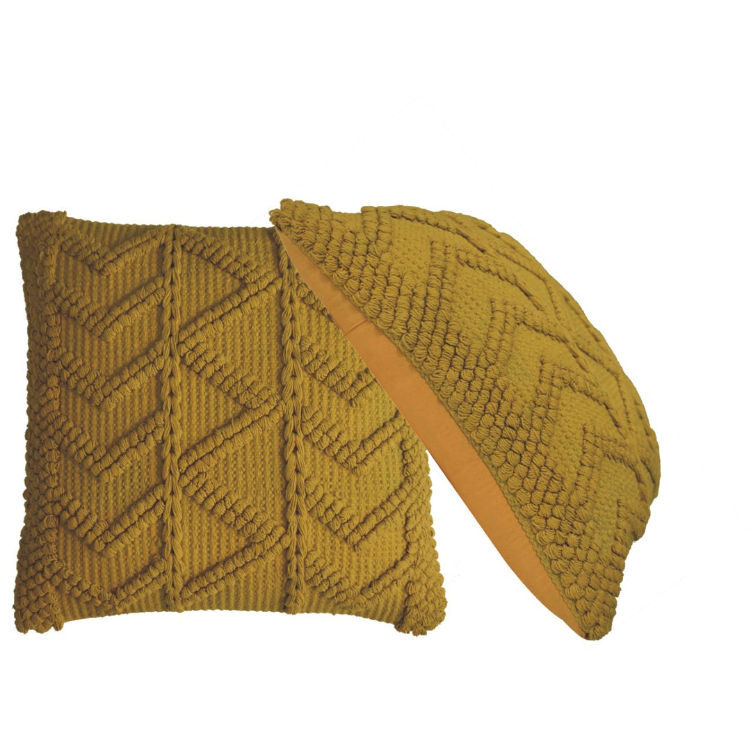 Alda Cushion Set of 2 - Mustard - Smiddy Furniture