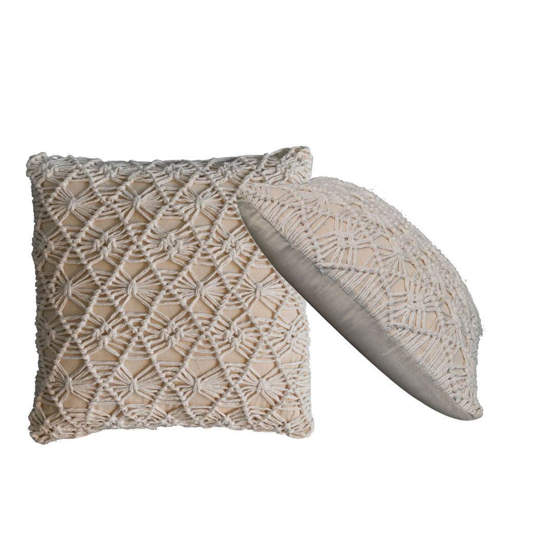 2x Maura Natural White Cushions - Smiddy Furniture