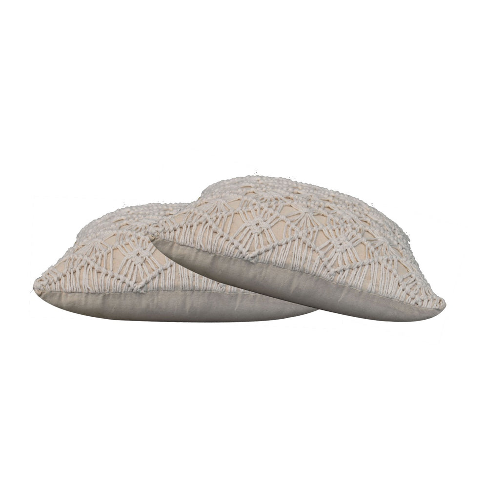 2x Maura Natural White Cushions - Smiddy Furniture