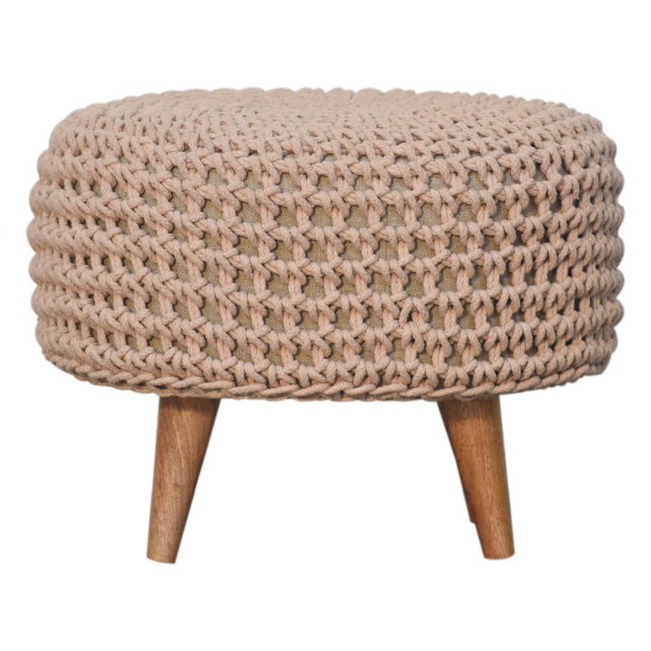 Keeva Beige Oblong Footstool - Smiddy Furniture