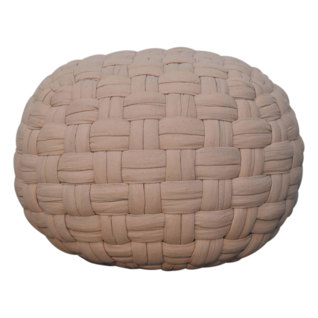 Tube Pouffe Cream - Smiddy Furniture