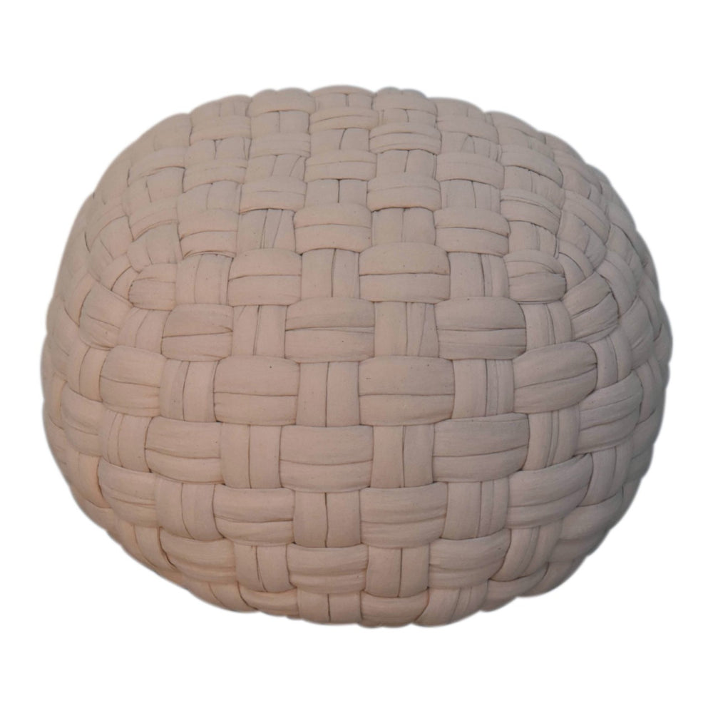 Tube Pouffe Cream - Smiddy Furniture