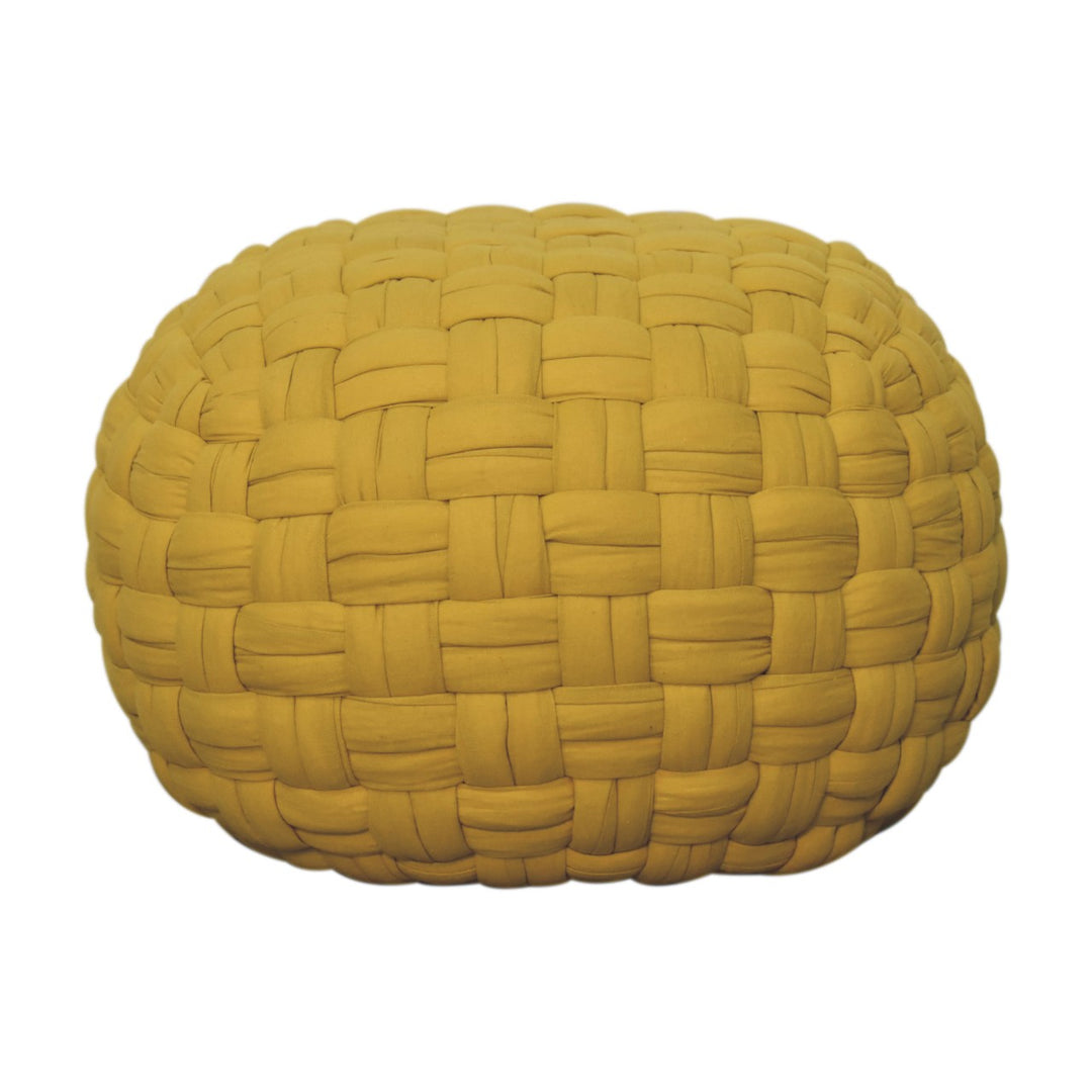 Mustard Tube Pouffe - Smiddy Furniture