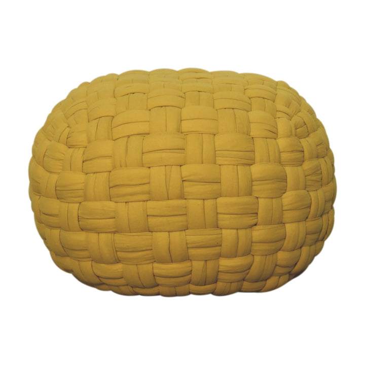 Mustard Tube Pouffe - Smiddy Furniture