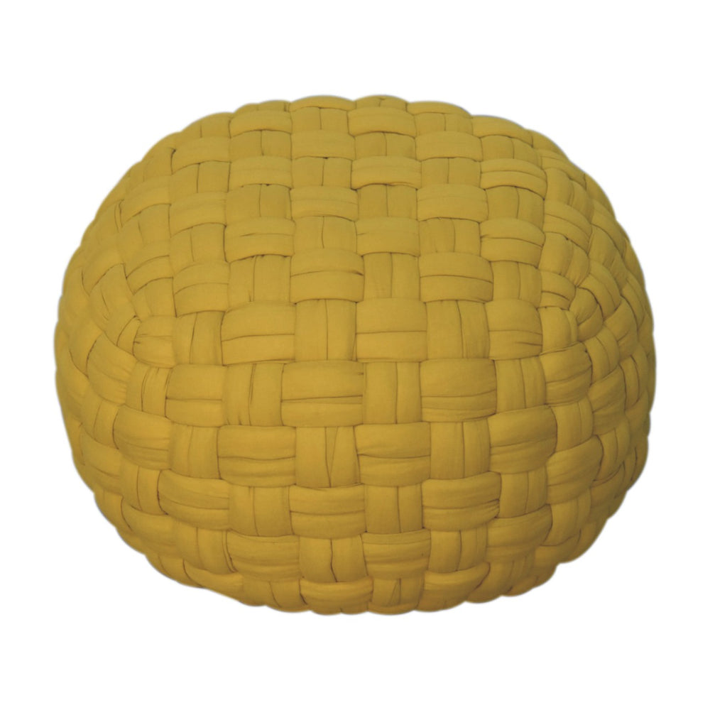 Mustard Tube Pouffe - Smiddy Furniture