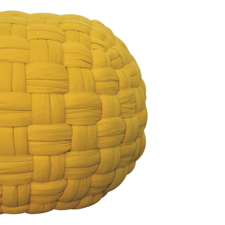 Mustard Tube Pouffe - Smiddy Furniture