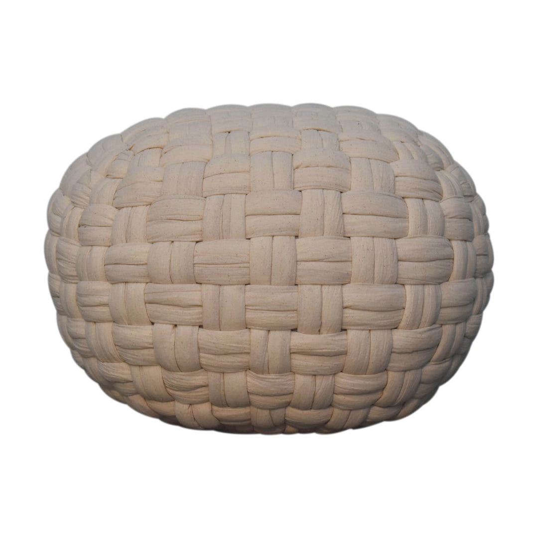 White Tube Pouffe - Smiddy Furniture