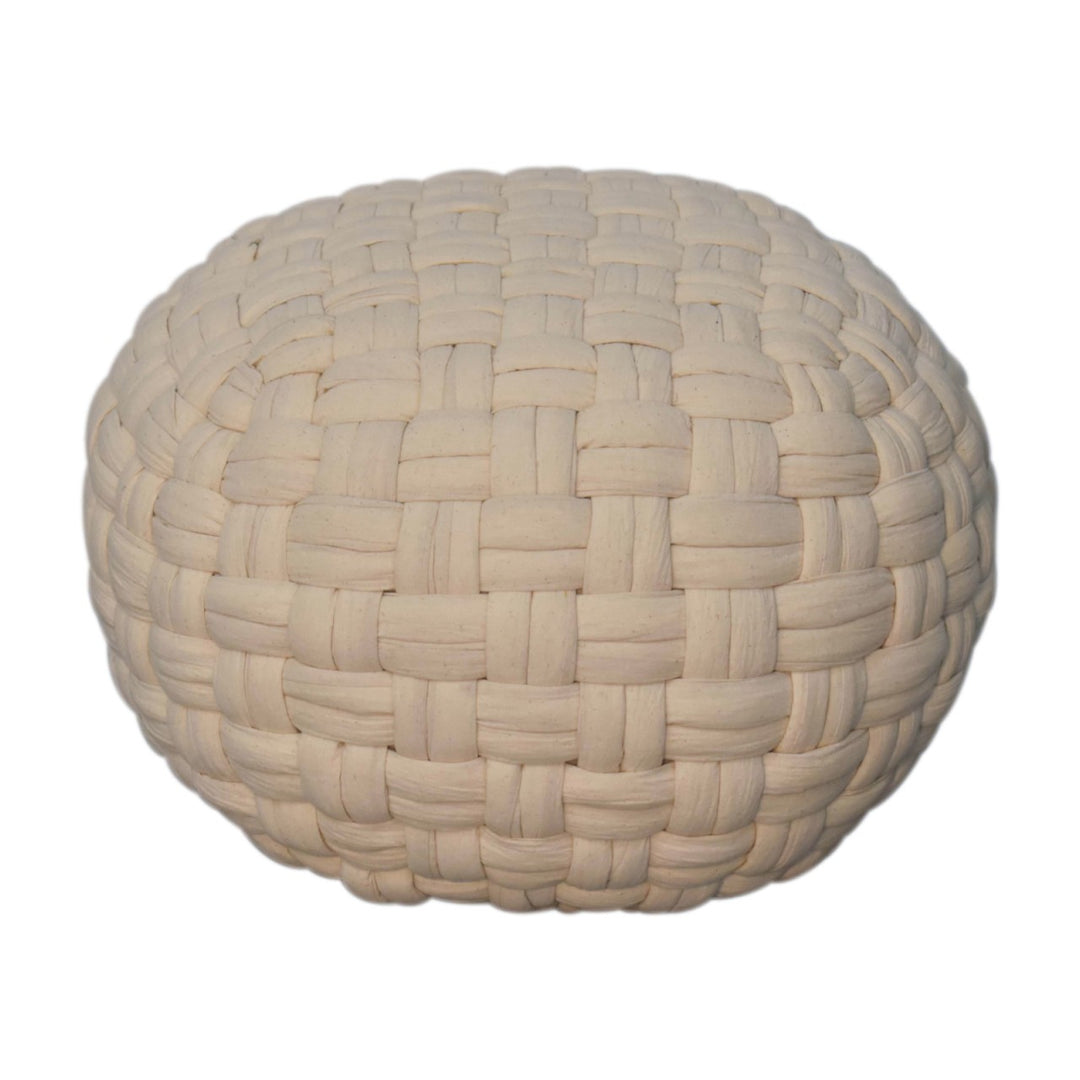 White Tube Pouffe - Smiddy Furniture