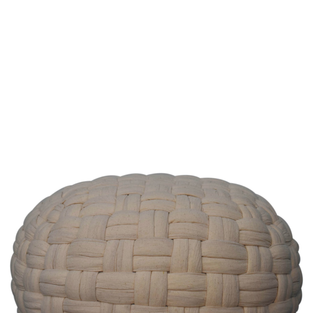 White Tube Pouffe - Smiddy Furniture