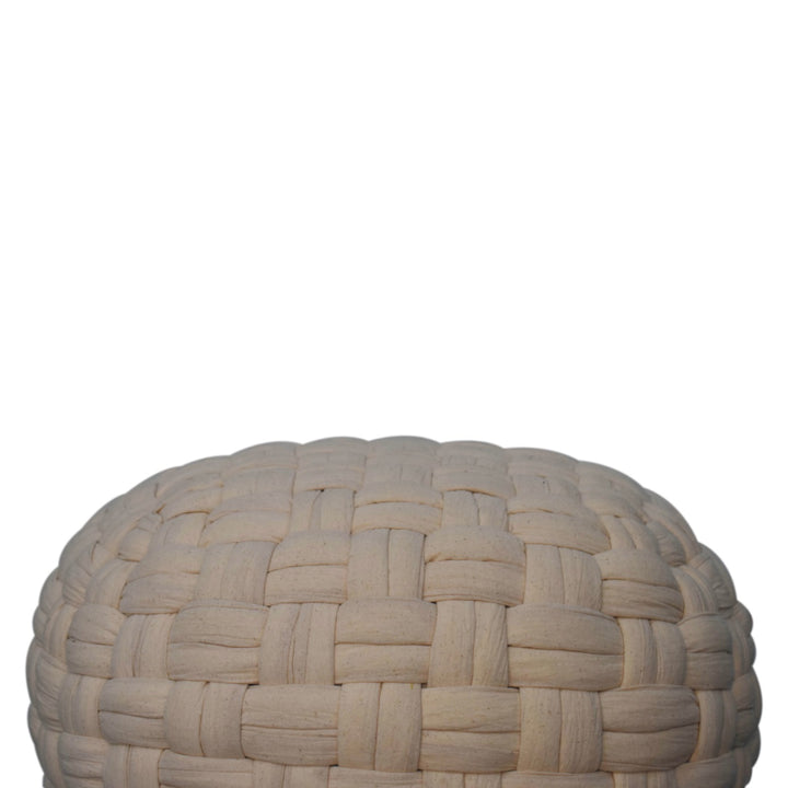 White Tube Pouffe - Smiddy Furniture