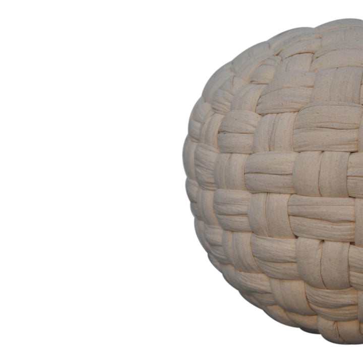 White Tube Pouffe - Smiddy Furniture