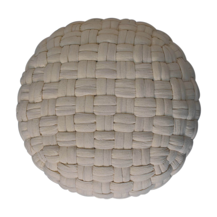 White Tube Pouffe - Smiddy Furniture