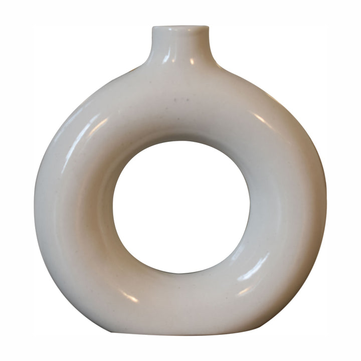 Black & White Gloss Flower Vase - Smiddy Furniture