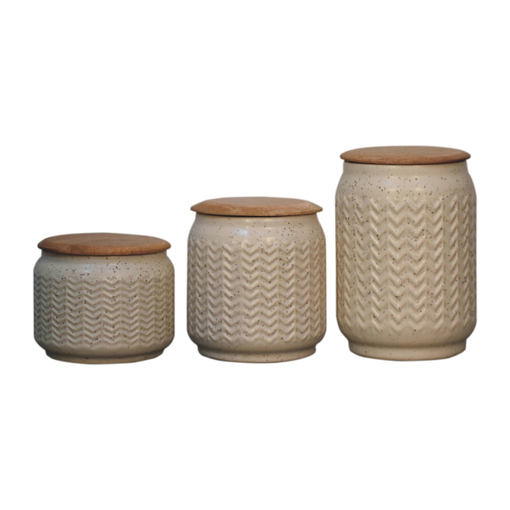 Zig - Zag Sugar, Tea and Coffee Set - Smiddy Furniture