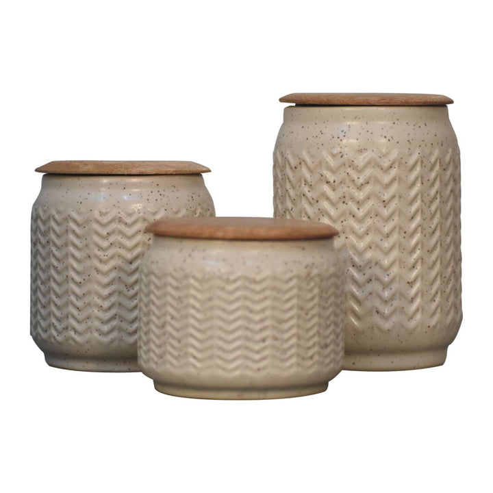 Zig - Zag Sugar, Tea and Coffee Set - Smiddy Furniture