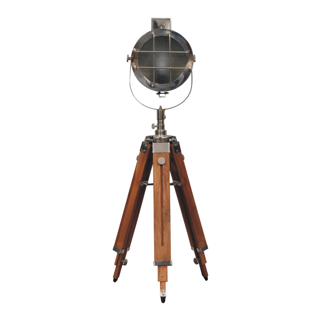 Caged Chrome Spotlight Floor Lamp - Smiddy Furniture