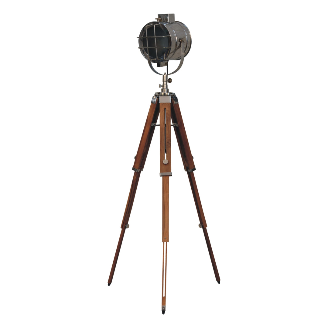 Caged Chrome Spotlight Floor Lamp - Smiddy Furniture
