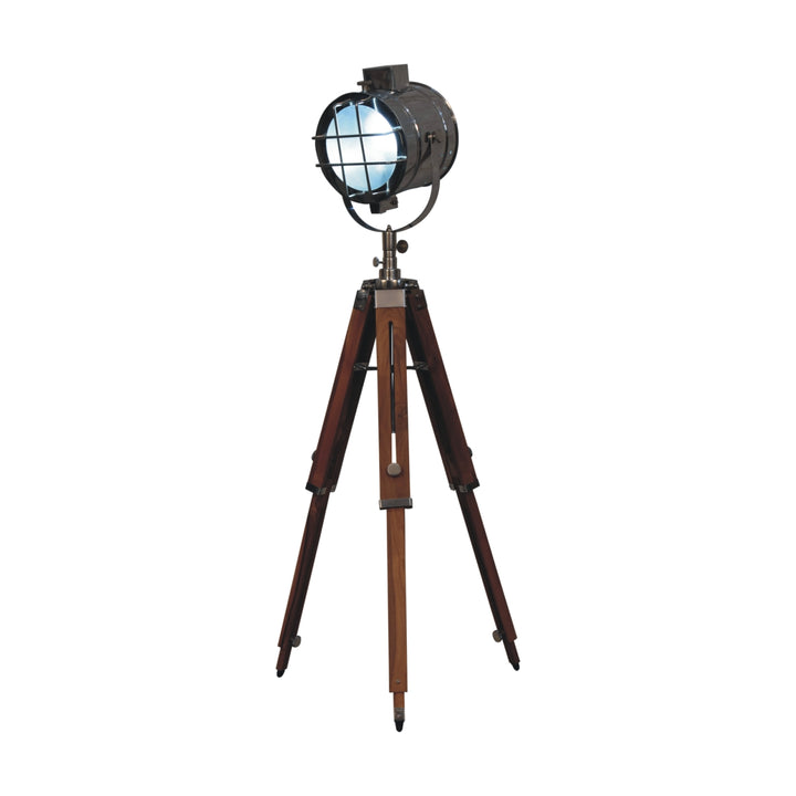 Caged Chrome Spotlight Floor Lamp - Smiddy Furniture