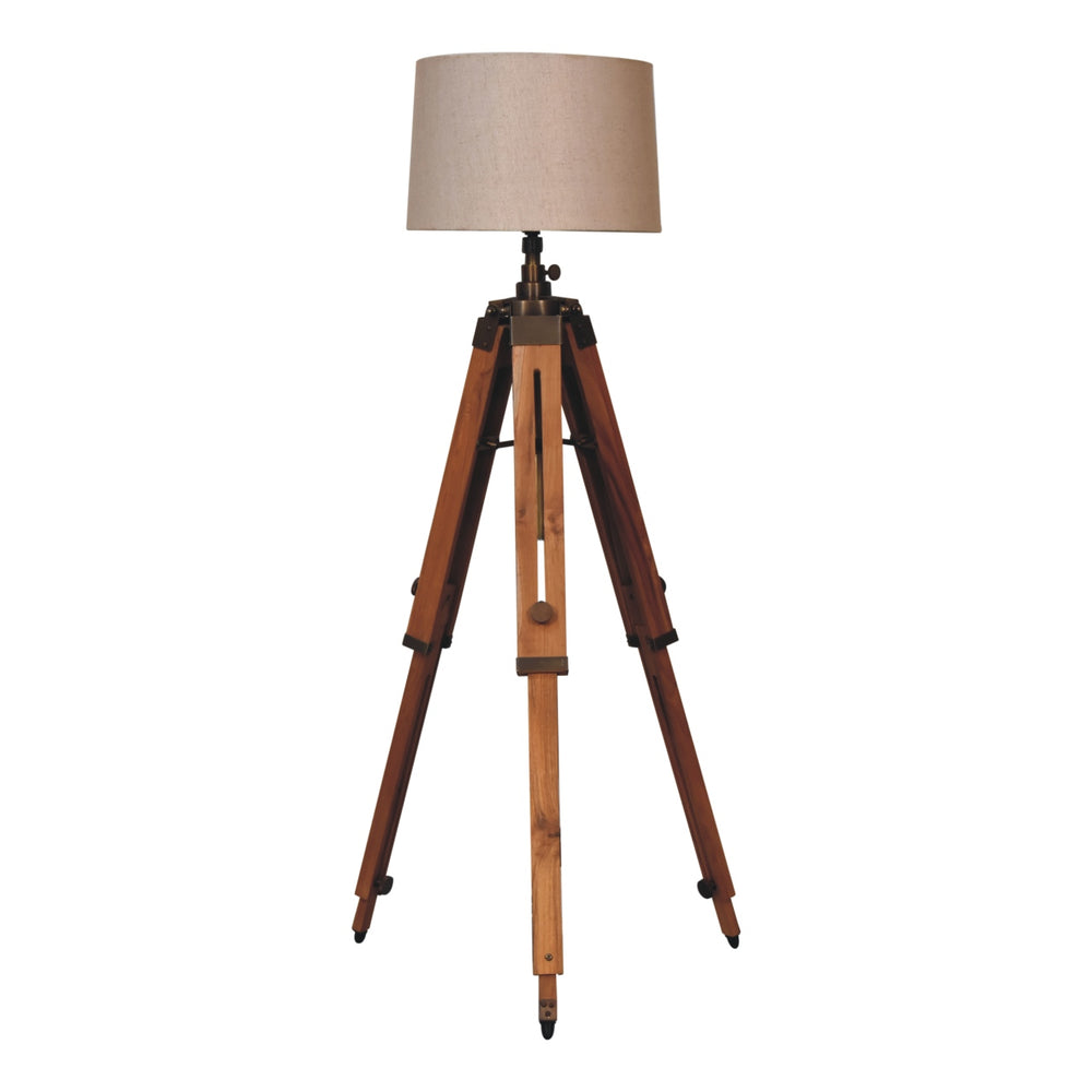 Wooden Tripod Lamp - Smiddy Furniture