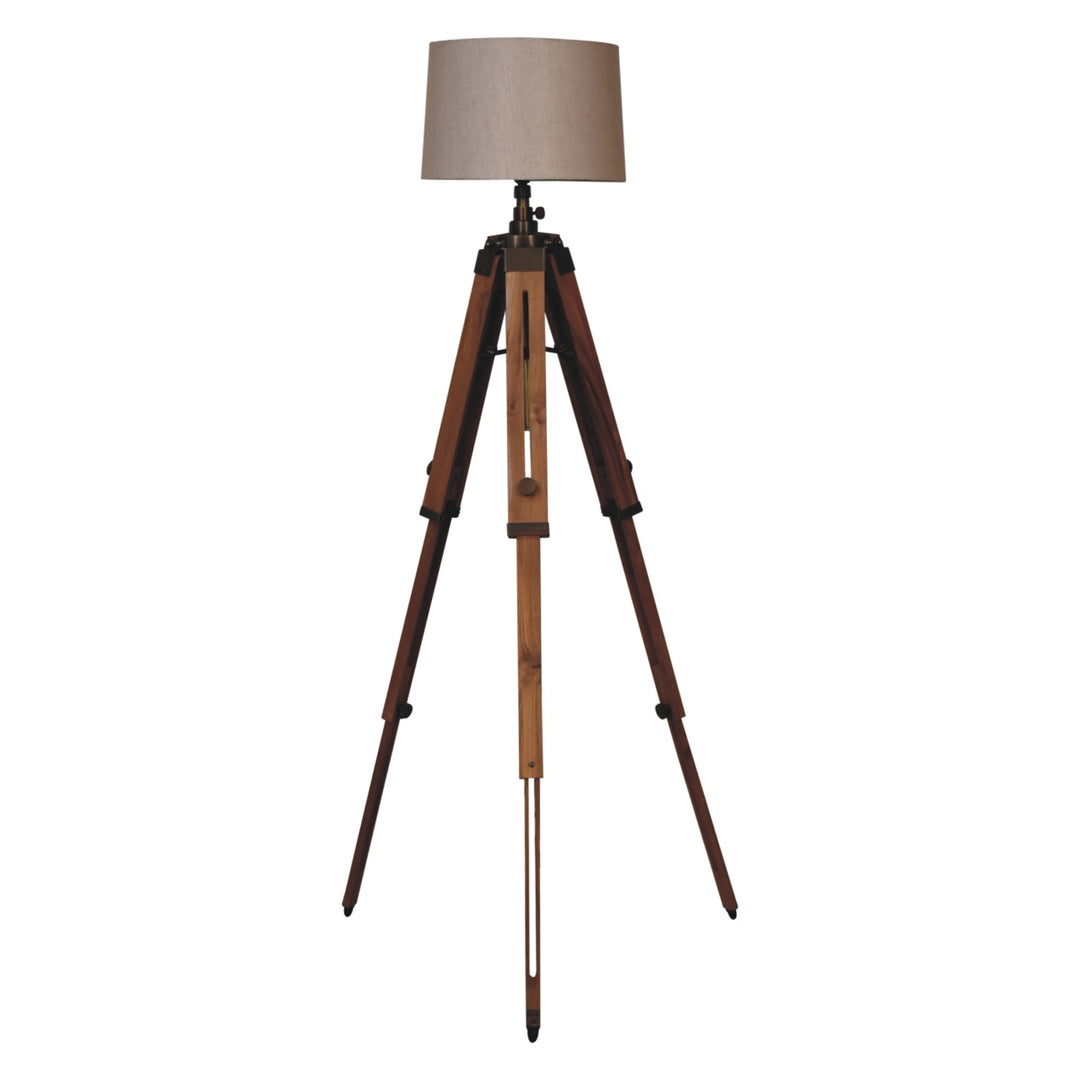 Wooden Tripod Lamp - Smiddy Furniture