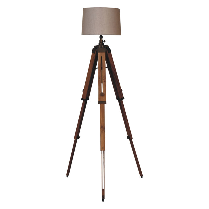Wooden Tripod Lamp - Smiddy Furniture