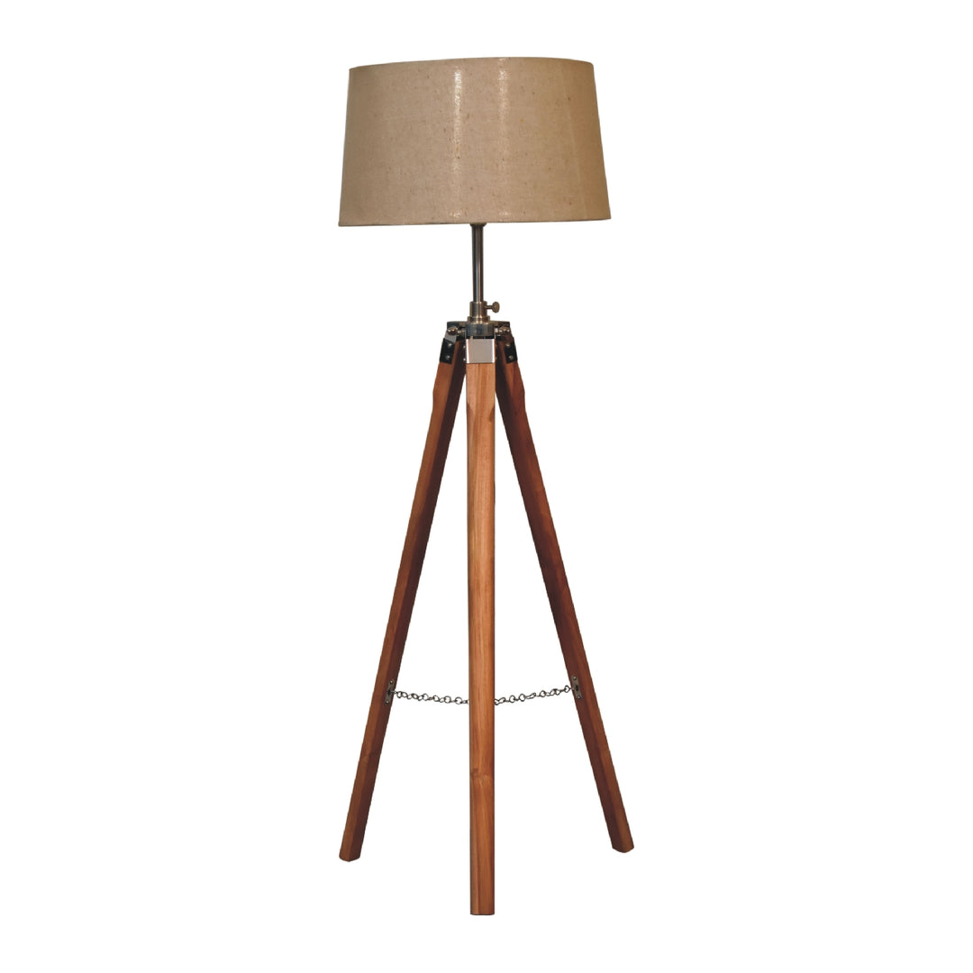 Fixed Chrome Tripod Floor Lamp - Smiddy Furniture