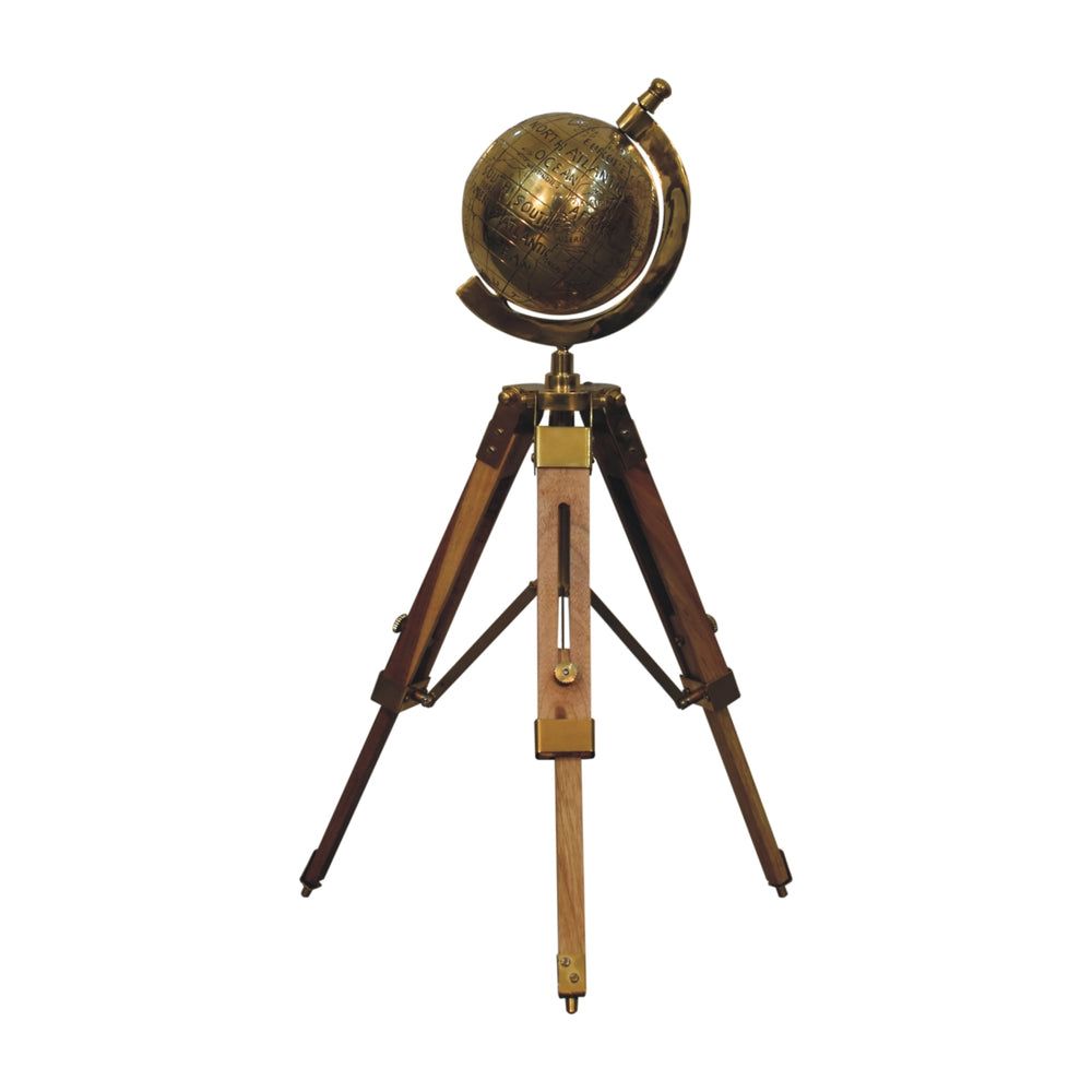 Brass Antique Tripod Globe - Smiddy Furniture