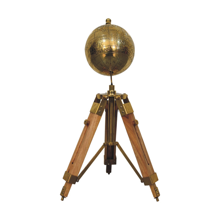 Brass Antique Tripod Globe - Smiddy Furniture