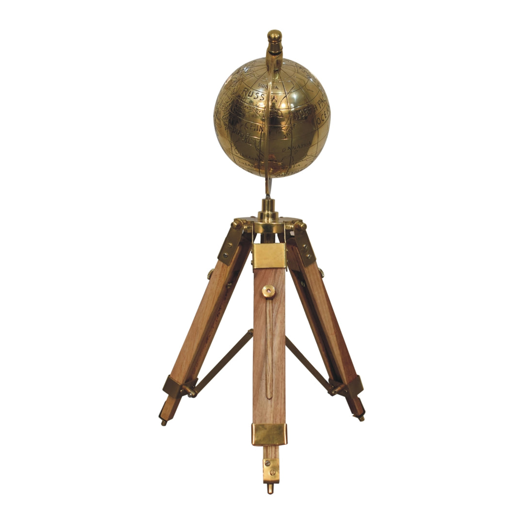 Brass Antique Tripod Globe - Smiddy Furniture