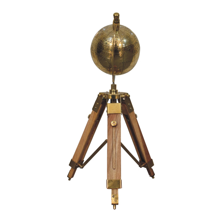 Brass Antique Tripod Globe - Smiddy Furniture