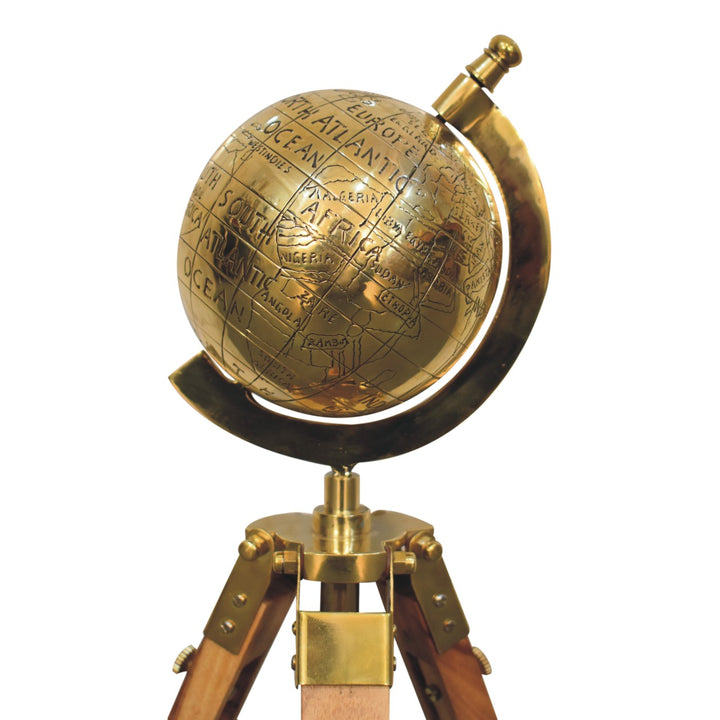 Brass Antique Tripod Globe - Smiddy Furniture