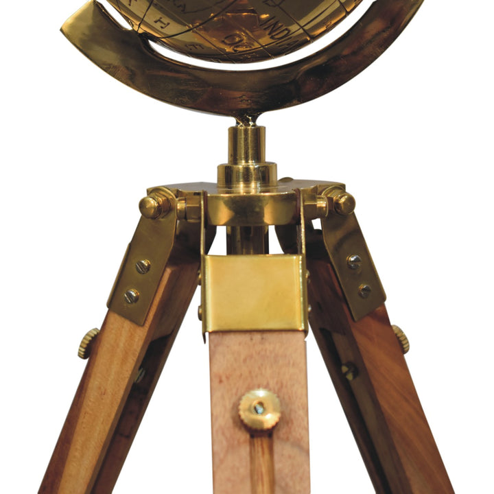 Brass Antique Tripod Globe - Smiddy Furniture