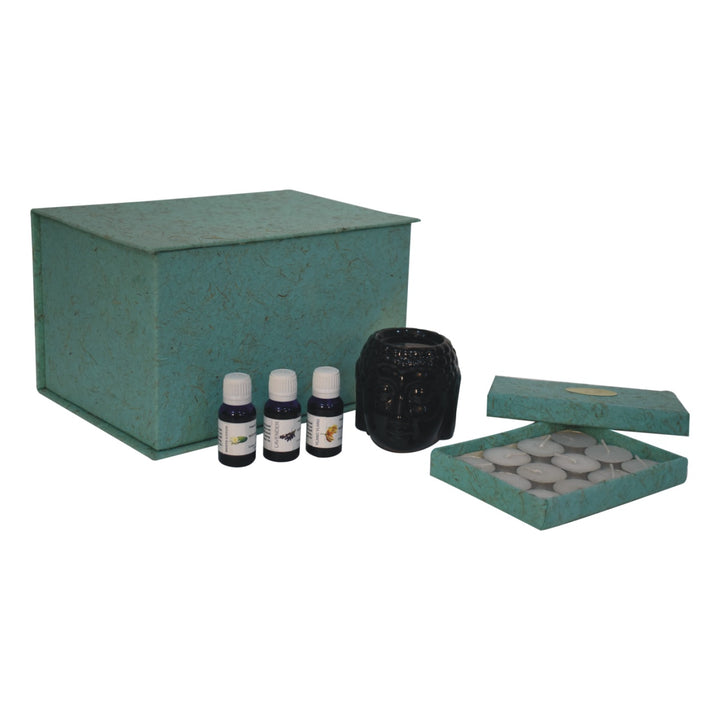 Black Buddah Oil Burner (Lotus) - Smiddy Furniture