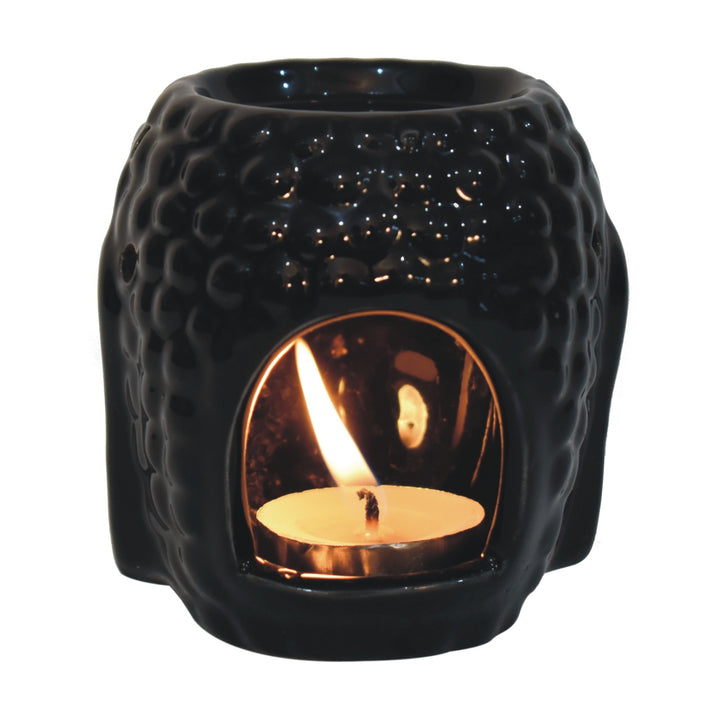 Black Buddah Oil Burner (Lotus) - Smiddy Furniture