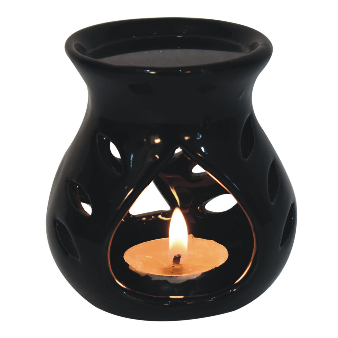 Black Oil Burner Set (Lotus) - Smiddy Furniture