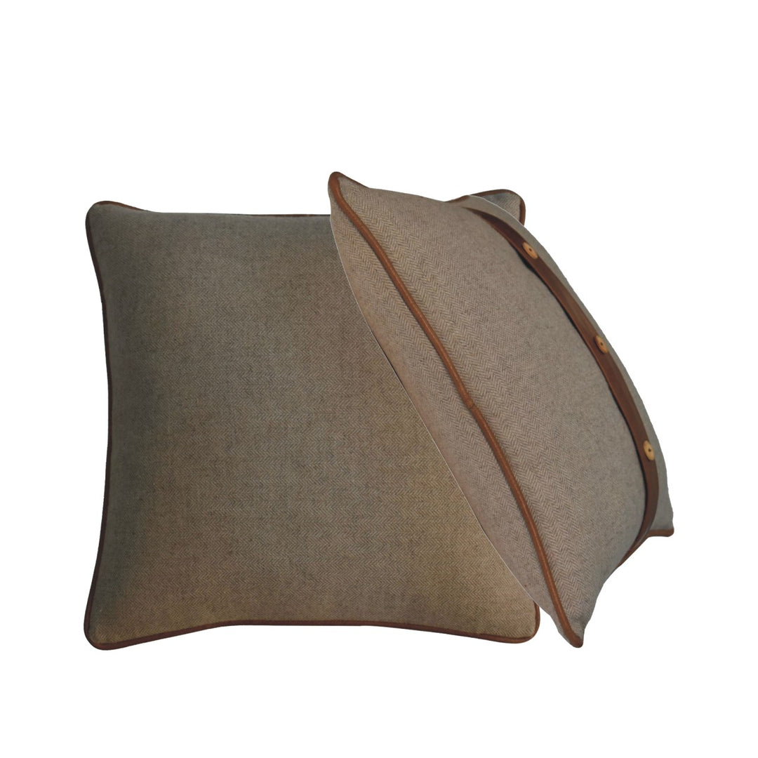Quin Leather Sand Cushion Set of 2 - Smiddy Furniture