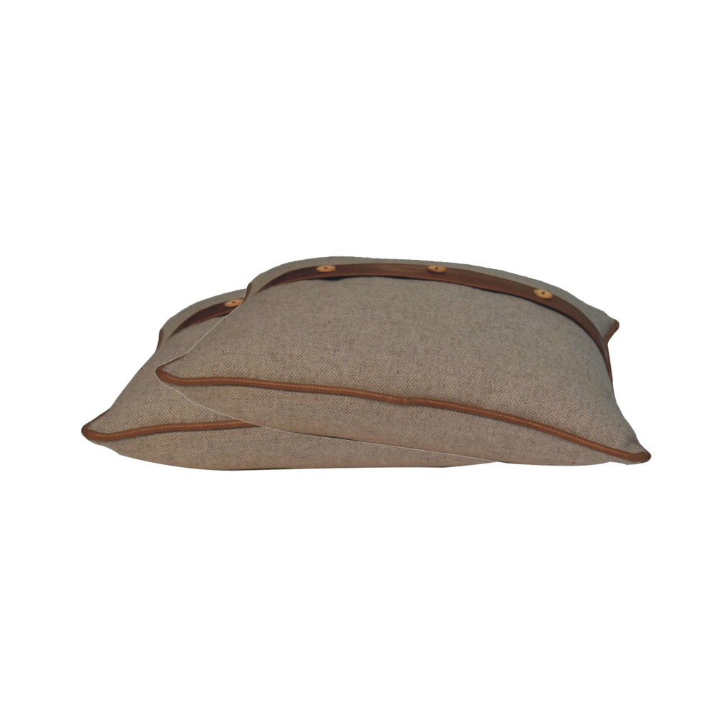 Quin Leather Sand Cushion Set of 2 - Smiddy Furniture
