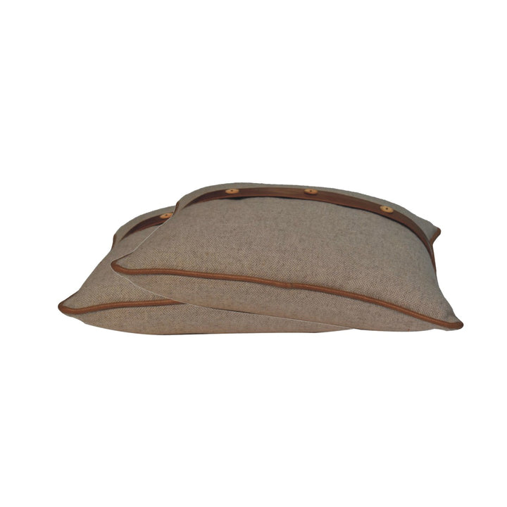 Quin Leather Sand Cushion Set of 2 - Smiddy Furniture