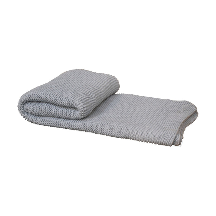 Double Blue Knit Throw - Smiddy Furniture